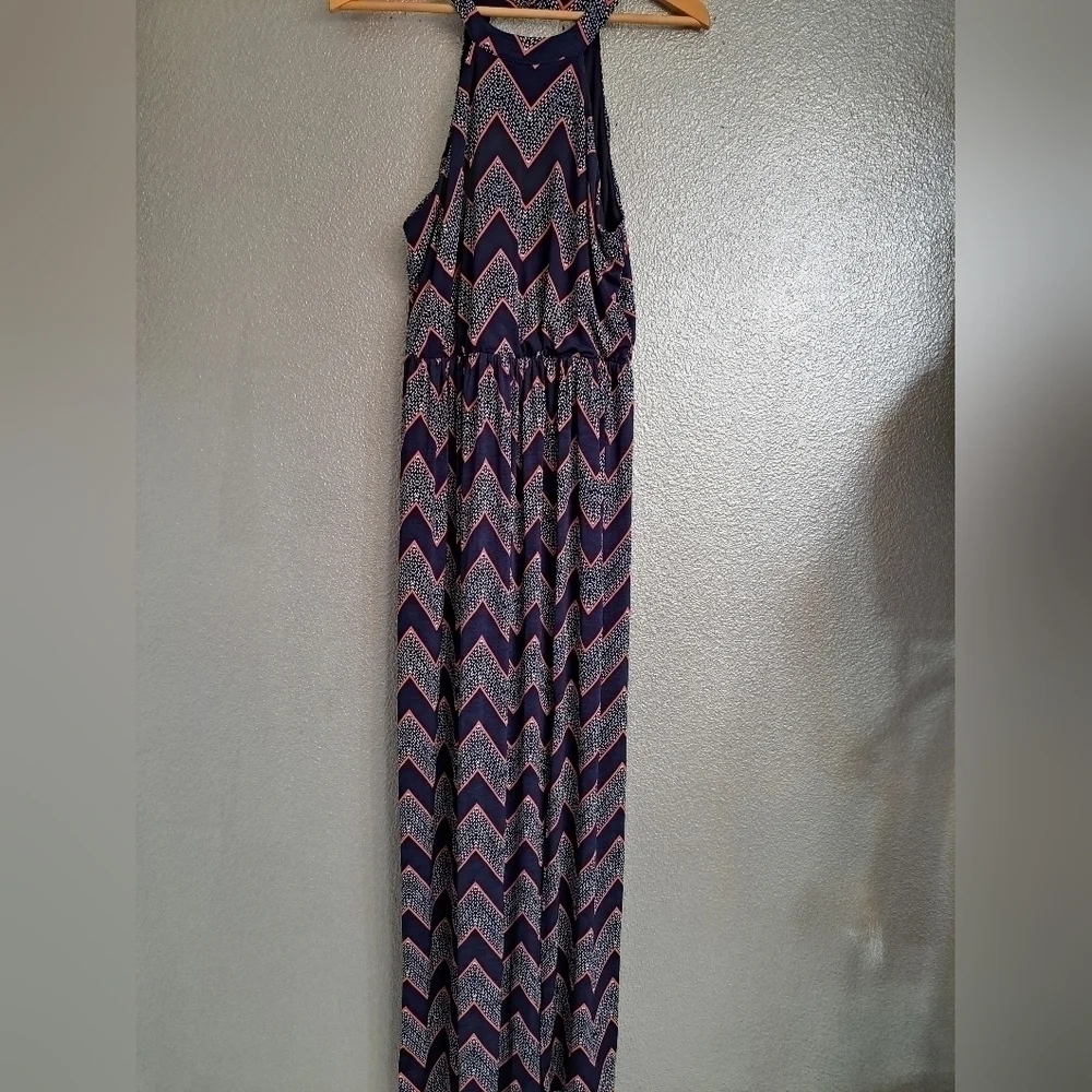 Three Pink Hearts Halter Maxi Dress Size M - Picture 4 of 9